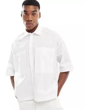 Белая рубашка свободного кроя ASOS DESIGN