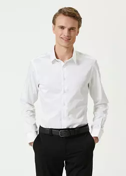 Белая рубашка узкого кроя Beymen