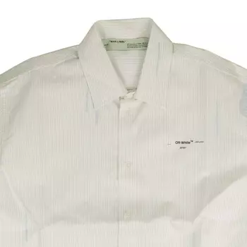 Белая рубашка в полоску с цветочным принтом OFF-WHITE c/o VIRGIL ABLOH, белый