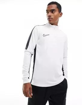 Белая спортивная футболка с полумолнией Nike Academy Dri-FIT