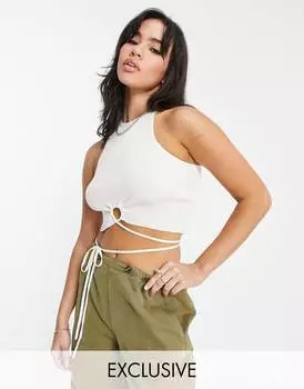 Белая спортивная майка COLLUSION