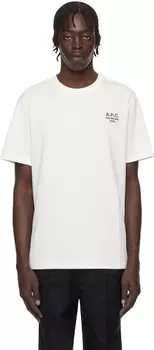 Белая стандартная футболка «Rue Adame» A.P.C.