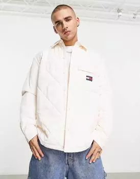 Белая стеганая рубашка Tommy Jeans ASOS Exclusive Heritage Capsule