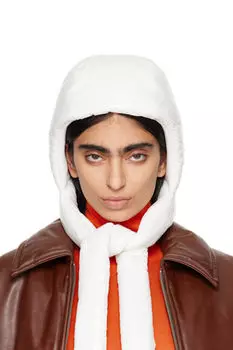 Белая стеганая шапка Ruslan Baginskiy