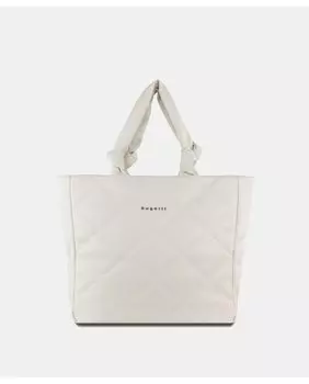 Белая стеганая сумка на плечо на молнии Bugatti, белый