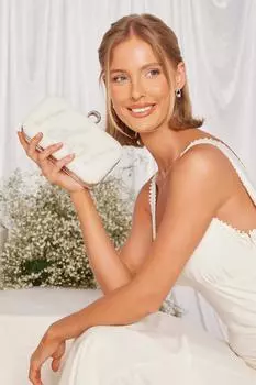 Белая сумка-коробка для колец QUIZ Clothing