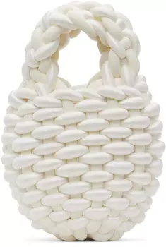 Белая сумка-подушка-сфера Isa Boulder