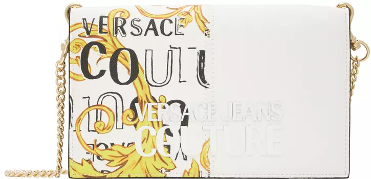 Белая сумка Rock Cut Versace Jeans Couture