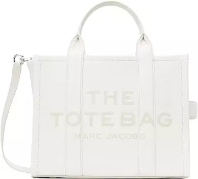 Белая сумка-тоут «The Leather Medium» Marc Jacobs