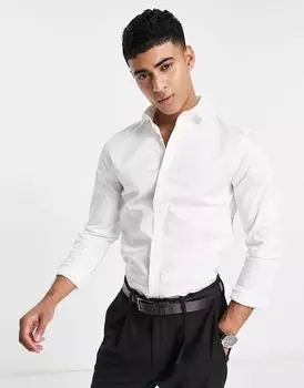 Белая супероблегающая эластичная рубашка Jack & Jones Premium