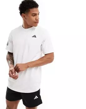 Белая теннисная футболка с 3 полосками adidas Club adidas