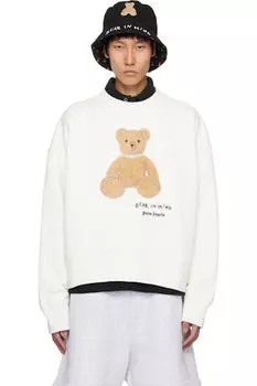 Белая толстовка «Bear in Mind» Palm Angels