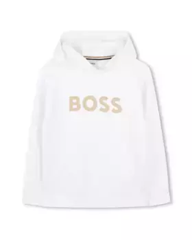 Белая толстовка для мальчиков с длинными рукавами BOSS Kidswear, белый