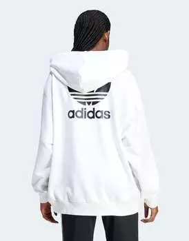 Белая толстовка оверсайз adidas Trefoil adidas Originals
