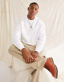 Белая толстовка оверсайз ASOS DESIGN