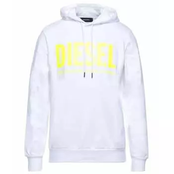Белая толстовка с большим ярким логотипом Diesel, белый