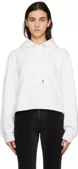 Белая толстовка с капюшоном \Пирамида\"" Wooyoungmi