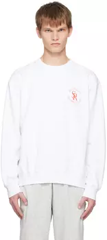 Белая толстовка с принтом Sporty & Rich