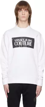 Белая толстовка с принтом Versace Jeans Couture