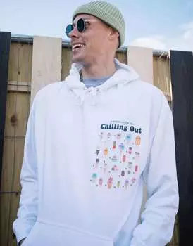 Белая толстовка унисекс с охлаждающим путеводителем по мороженому Batch1