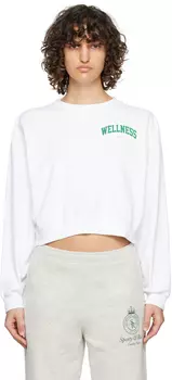 Белая толстовка Wellness Sporty & Rich