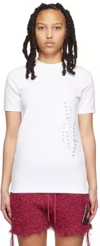 Белая тянущаяся футболка одного размера Doublet