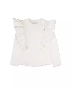 Белая трикотажная футболка для девочки Tuc tuc, белый