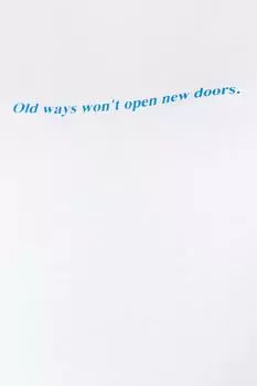 Белая трикотажная футболка с круглым вырезом с принтом Trendyol, белый