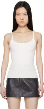 Белая трикотажная майка Reedition Courreges