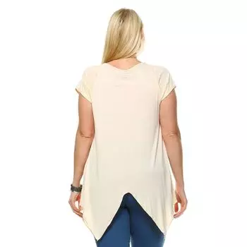 Белая туника с украшением больших размеров White Mark, розовый