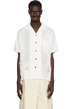 Белая твиловая рубашка Toga Virilis
