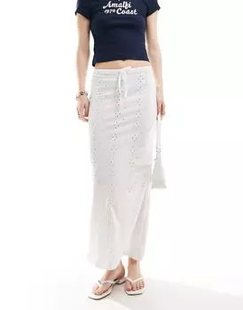 Белая юбка-колонна с завязками ASOS DESIGN