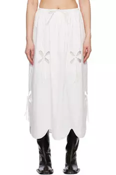 Белая юбка-макси «Лепесток солнца» J.Kim