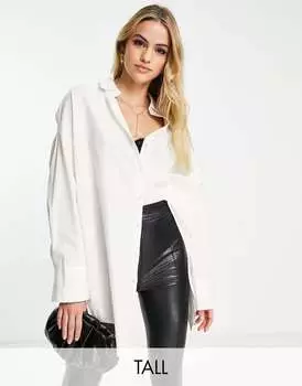 Белая удлиненная рубашка с открытым завязками на спине Vero Moda Aware