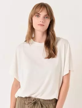 Белая удобная футболка с круглым вырезом и коротким рукавом Jimmy Key