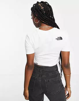 Белая укороченная футболка облегающего кроя The North Face