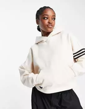 Белая укороченная худи adidas Originals neuclassics