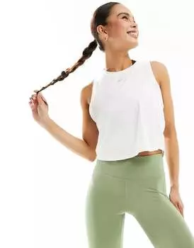 Белая укороченная майка узкого кроя Nike One Dri-FIT