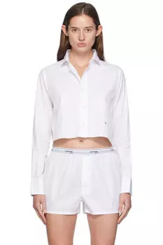 Белая укороченная рубашка HommeGirls