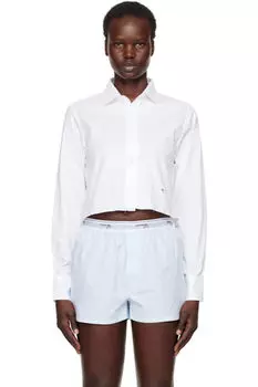 Белая укороченная рубашка HommeGirls