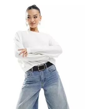 Белая укороченная толстовка River Island