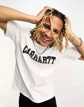 Белая университетская футболка Carhartt WIP