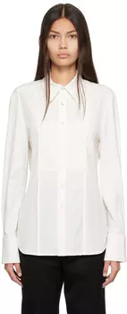Белая узкая рубашка Wooyoungmi