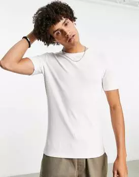 Белая вафельная футболка ASOS DESIGN