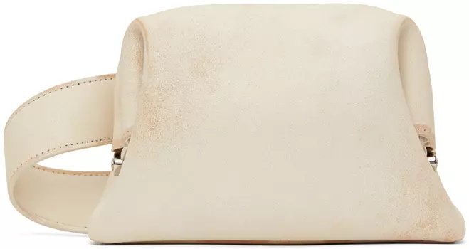 Белая винтажная сумка с орехами пекан OSOI