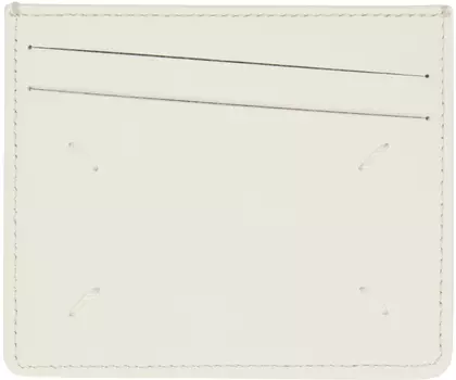 Белая визитница с четырьмя стежками Maison Margiela