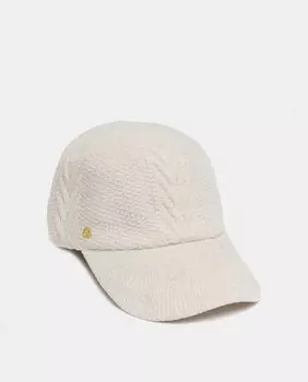 Белая вязаная шапка из синели Nine West, белый