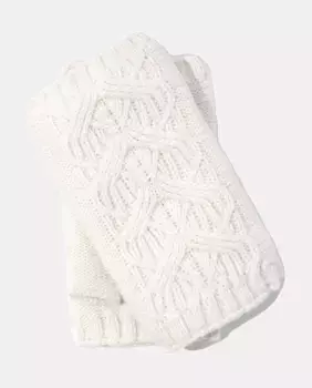 Белая вязаная варежка Echo, белый