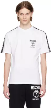 Белая жаккардовая футболка Moschino