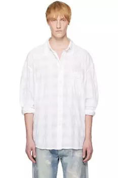 Белая жатая рубашка WOOYOUNGMI